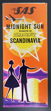 SAS Midnight Sun Flights in Pleasant Scandinavia Airlines System Travel Souvenir picture