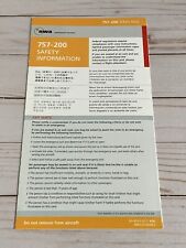 nwa Northwest Airlines Boeing 757-200 Series 5500 Safety Card - 8/06 picture
