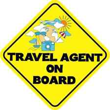 6in x 6in Travel Agent On Board Magnet Car Truck Vehicle Magnetic Sign picture
