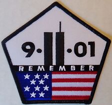 9 11 01 REMEMBER MOTORCYCLE BIKER JACKET PATCH - AMERICAN VEST PATCH - SEPT 11 picture