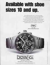 2001 IWC International Watch Co Available Shoe Size 10 and Up Vintage Print Ad x picture