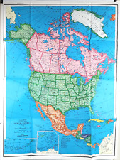 VTG EXUC 80's Colorprint Map United States 50