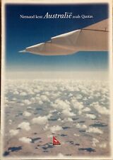 QANTAS AIRWAYS  PROFILE BROCHURE B747 ROUTE MAP 1990s picture