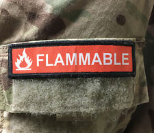 1x4 Flammable Morale Patch Tactical Military Army USA Flag Hook Badge  picture