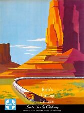  Santa Fe Railroad Super Chief Train Railroad Travel Poster picture