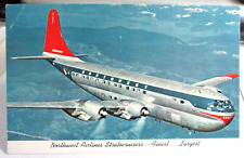 Vtg Northwest Airlines Stratocruisers Finest & Largest Planes Postcard Airline picture