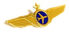 Airlines Pilot Wings Captains Gold Metal Airplane Pin picture