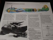 UP CLOSE ~ Junkers Ju 88 Military Aircraft Plane Profile Data Print ~ NICE picture