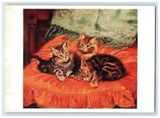 A Cosy Family Cat Kitten Family Post Card Wilson Heppie Classic Cats picture