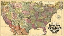 1888 Atchison, Topeka, Santa Fe RailRoad Map 24x42 picture