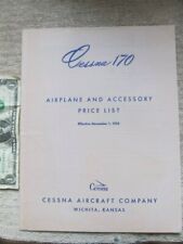 Extremely Rare Original Vintage 1953 CESSNA 170 PARTS & PRICE LIST, Airplane picture