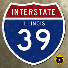 Illinois Interstate route 39 highway road sign Rockford Normal 1961 18x18 picture