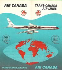 1962 AIR CANADA / TRANS-CANADA AIR LINES DC-8 TCA Travel Guide System Maps picture