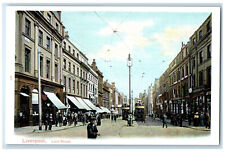 c1910 Lord Street Liverpool England Trolley Car Unposted Antique Postcard picture
