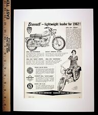 1962 Ducati Monza Vintage Motorcycle Ad Matted & Frame-Ready picture