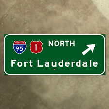 Florida interstate 95 US 1 Fort Lauderdale highway road guide sign 1957 Ft 18x7 picture