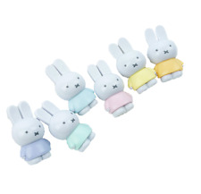 (Set of 6)New JAPAN Miffy Rabbit Tetra Fibbitz Standing Pastel Figure (6 colors) picture