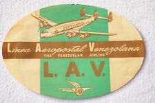 Linea Aeropostal Venezuelan Airlines LAV Aviation Luggage Label  picture