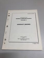 Aircraft Engines Technical Inspection Book Navy Department 1947 picture