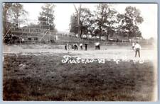 1910's BASEBALL GAME RPPC FRATERS NY (MC MOTORCYCLE CLUB?) REAL PHOTO POSTCARD picture
