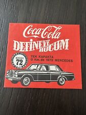 1972 Coca Cola Advertising Turkish Leaflet - Mercedes Lottery picture
