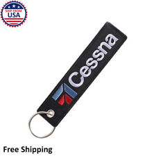 Cessna Pilot Owner Aircraft Flight School Keychain Tag 150 152 172 182 210 Black picture