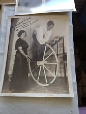 Lot of vintage photographs of circus performers autographed picture