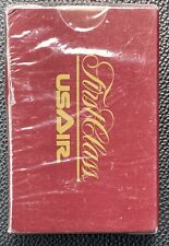 First Class UsAir Vintage Playing Cards Sealed Burgundy  picture