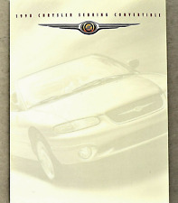 1998 CHRYSLER SEBRING CONVERTIBLE SALES BROCHURE CATALOG ~ 8 PAGES picture
