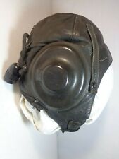 Authentic MiG-17 Pilot Leather Helmet Bomber Fighter Vietnam Poland China Russia picture