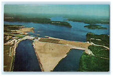 c1950s Aerial View of The Harry S Truman Dam Near Warsaw Missouri MO Postcard picture
