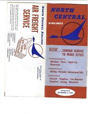 Sept. 1961 North Central Airlines - Time Tables Brochure picture