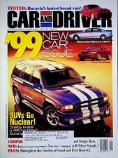 NEWS CAR 7 ISSUE - CAR AND DRIVER MAGAZINE, OCTOBER 1998 picture