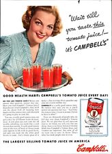 Original 1940 CAMPBELL'S Vegetable Soup Kitchen Décor Ephemera 1940's Print Ad picture