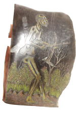 Hand-Carved etch & paint on stone Zimbabwe  AFRICAN Bushman #142 picture