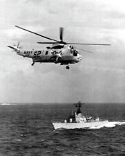 U.S. Navy Sikorsky Sea King Helicopter USS Davidson 8x10 Vietnam War Photo 815 picture