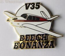 BEECHCRAFT BONANZA V-35 AIRCRAFT PLANE LAPEL PIN BADGE 1.5 INCHES BEECH picture