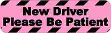 10x3 Pink New Driver Please Be Patient Magnet Magnetic Student Vehicle Car Sign picture
