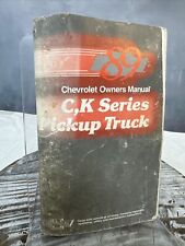 89 1989 Chevrolet C/K Series Pickup Truck Owners Manual picture