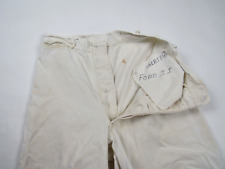 WWII 1940s US Navy White Cotton Button Fly Sailor Pant 27.5 x 27.5 WW2 Work Wear picture