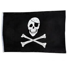 LOT OF 3 PIRATE FLAG 3 X 5 FEET SKULL AND CROSSBONES CROSS SWORDS JOLLY ROGER picture