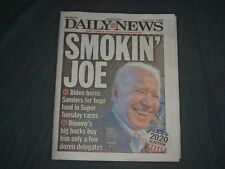 2020 MARCH 4 NEW YORK DAILY NEWS NEWSPAPER- BIDEN BEATS SANDERS ON SUPER TUESDAY picture