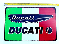 Ducati Tin Sign Retro Logo Vintage Motorcycles Shop Sign Garage Gift Metal Art picture