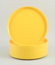 Massimo Vignelli for Heller, Italy. A set of 6 dinner plates in yellow melamine. picture