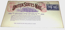 1944 C&NW CHICAGO & NORTH WESTERN 80th ANNIVERSARY RAILWAY POST OFFICE ENVELOPE picture