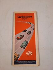 Vtg southwestern States Highway Road Map car advertising  picture