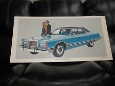 vintage 1975 ford ltd landau poster showroom auto dealership cardboard oem picture