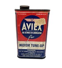 Vintage Aviex Lubrication For Motor Tune Up Tin 16 oz. Made In USA Tin Can Oil picture