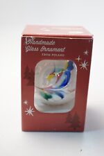 Zorza Polish Blown Art Glass Ball Christmas Ornament 3.5
