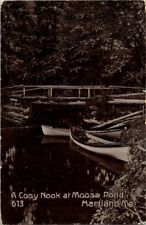 Vintage postcard - A Cosy Nook at Moose Pond, Hartland Maine posted 1909 picture